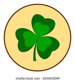 Shamrock, icon, vector illustration