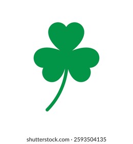 Shamrock icons. Clover symbol of St. Patrick's Day, Lucky clover. Saint Patrick's Day shamrock leaf symbol isolated on white. Vector