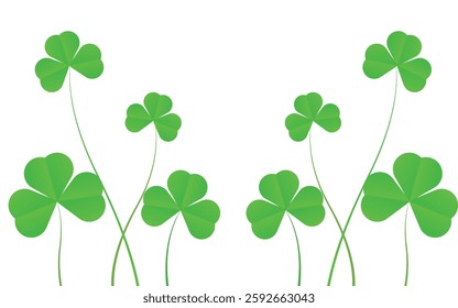 shamrock illustration leaf clover isolated on white