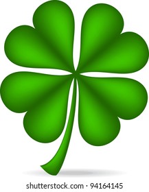 Shamrock isolated over white background.