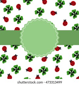 shamrock ladybug invitation