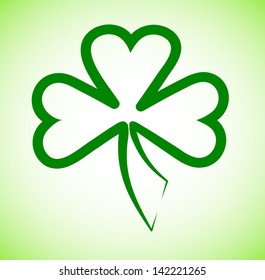 shamrock leaf of a clover for design