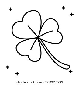 Shamrock leaf icon hand drawn vector design illustration