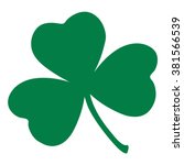 Shamrock leaf icon. St Patrick day, leprechaun symbol. Clover vector, flat Shamrock logo.