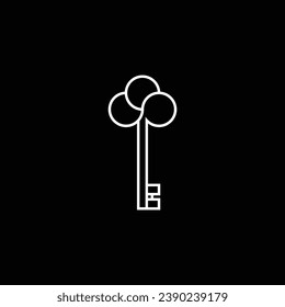 Shamrock leaf shaped into a key