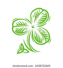 Shamrock leaf, trefoil for St. Patrick's day