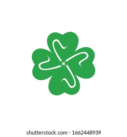 Shamrock leaf vector, Shamrock icon on white background