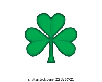Shamrock-Blatt, Vektorgrafik einzeln auf Weiß