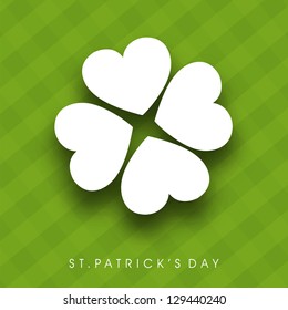 Shamrock leave background for Happy St. Patrick's Day. EPS 10.