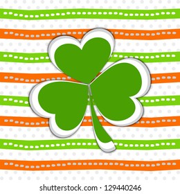 Shamrock leave background for Happy St. Patrick's Day. EPS 10.