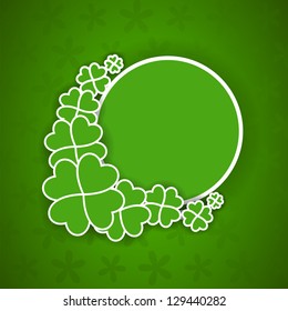 Shamrock leaves background for Happy St. Patrick's Day. EPS 10.