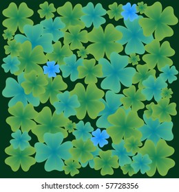 shamrock leaves pattern, abstract vector art illustration