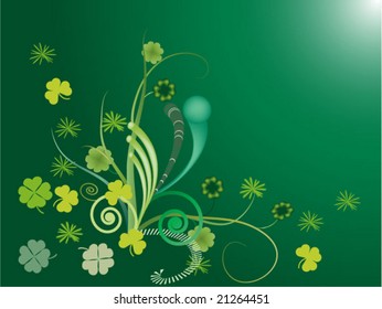 Shamrock leaves for spring background