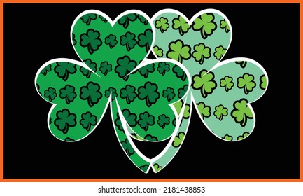 Shamrock Leopard Pattern T-shirt Design