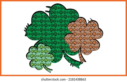 Shamrock Leopard Pattern T-shirt Design