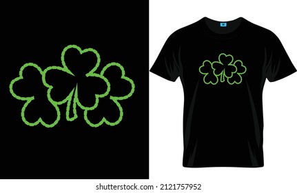 Shamrock Leopard  T-shirt Design Template
