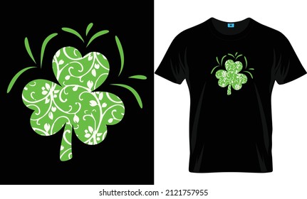 Shamrock Leopard  T-shirt Design Template