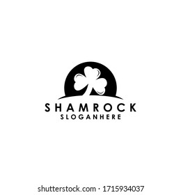 shamrock logo design concept vector