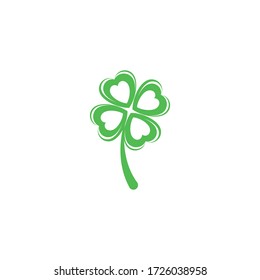 Naturaleza del símbolo vectorial de la plantilla de logotipo de Shamrock
