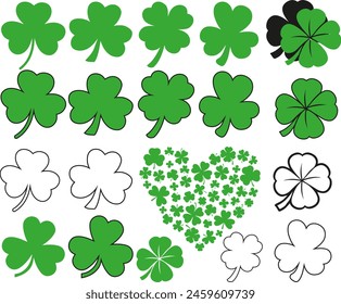 Shamrock Lucky Clover Four Leaf Vector