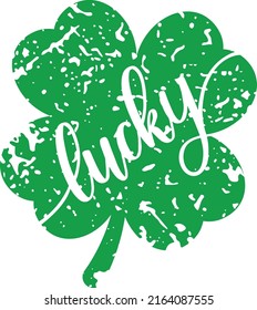 Diseño vectorial aislado del día de Shamrock Lucky St Patrick