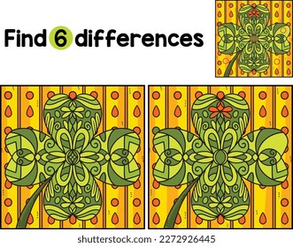 Shamrock Mandala Find The Differences