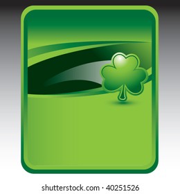 shamrock on green background
