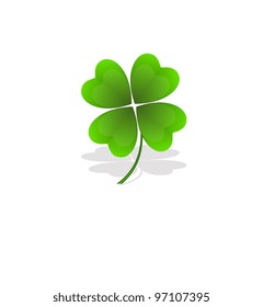 Shamrock on Green Background