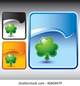 Shamrock auf mehrfarbigem Hintergrund