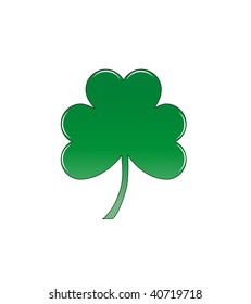 Shamrock on white isolated background