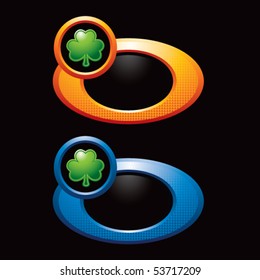 shamrock orange and blue round banners