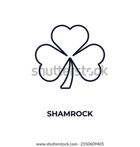 shamrock outline icon. Linear vector from ecology concept. Thin line shamrock icon isolated on white background