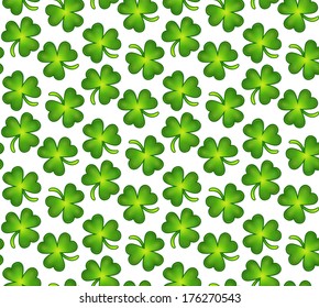 shamrock Patrick's seamless pattern 