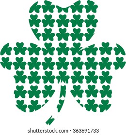 Shamrock with shamrock pattern