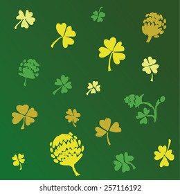 Shamrock pattern in green colors.