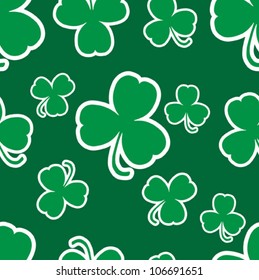 Shamrock pattern. Vector illustration.