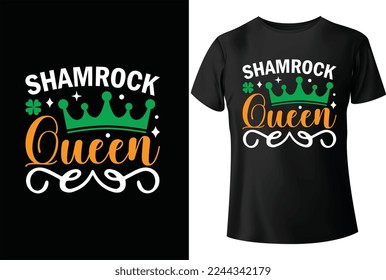 Shamrock-Königin, Vektor-T-Shirt-Design