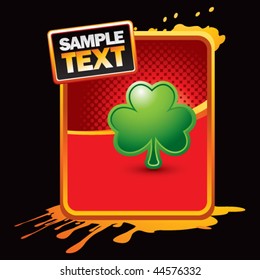 shamrock red halftone grungy advertisement