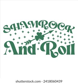 EL DISEÑO DE LA CAMISETA EN EL DÍA DE SAN PATRICK Y EL SHAMROCK Y ROLL,