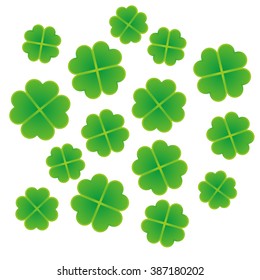 Shamrock for Saint Patrick Day pattern. Vector illustration