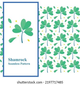 Shamrock Seamless Pattern Abstract Background
