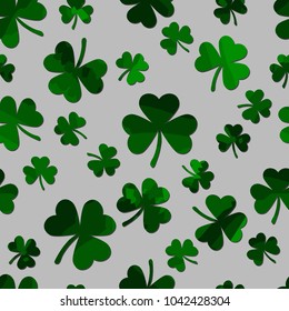 shamrock seamless pattern. patrick backgorund. St. Patrick's Day. Vector illustration