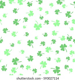 shamrock seamless pattern. patrick background. St. Patrick's Day. Vector illustration