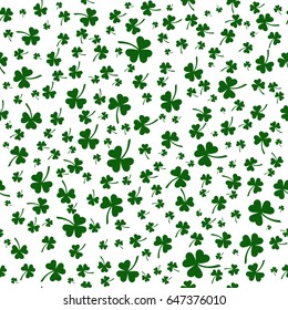 shamrock seamless pattern. patrick background. St. Patrick's Day. Vector illustration