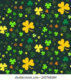 Shamrock seamless pattern. St Patrick's day. Vector illustration