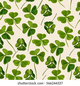 Shamrock seamless pattern for St. Patrick's Day