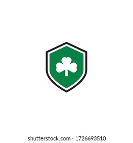 Shamrock and Shield logo / icon design
