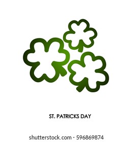 Shamrock sign .Saint Patrick`s Day holiday symbol. Saint Patrick`s icon