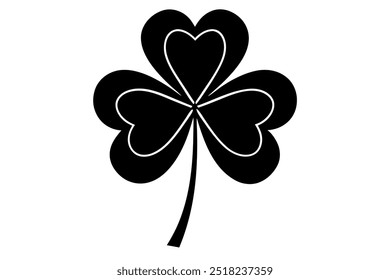 shamrock silhouette vector art illustration for st patrick day