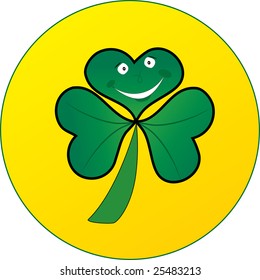 shamrock with smile
